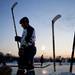 The Marlow's Chill & Grill hockey team makes a line change during the Michigan Pond Hockey Classic on Saturday, Feb. 9. Daniel Brenner I AnnArbor.com